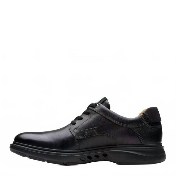 NEW CLARKS men's un briley pace shoe in black leather - Picture 4 of 4